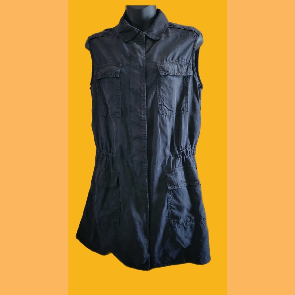 BUFFALO by DAVID BITTON CHARCOAL GRAY UTILITY TUNIC VEST SIZE  S/P - Picture 3 of 6